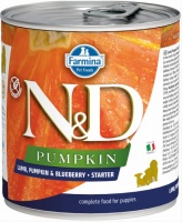 Farmina N&D Dog Pumpkin Starter консервы стартер для щенков до 2-ух месяцев с тыквой, ягненок и черника 285 гр