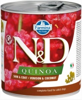 Farmina N&D Dog Quinoa Skin&Coat Venison & Coconut консервы для собак с киноа, оленина и кокос 285 гр