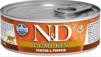 Farmina N&D Cat Pumpkin venison & pumpkin консервы для кошек с тыквой, оленина 80 гр