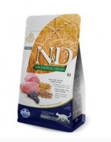 Farmina N&D Cat Ancestral Grain Lamb&Blueberry Adult корм для взрослых кошек с низким содержанием зерна, Ягненок с Черникой