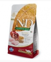 Farmina N&D Cat Ancestral Grain Chicken&Pomegranate Neutered низкозерновой корм для стерилизованных кошек и кастрированных котов, Курица с Гранатом