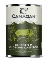 Canagan Chicken Wild Boar Casserole влажные беззерновые консервы для собак Тушеная Курица и Дикий кабан 400 гр