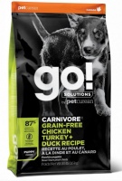 Go! Solutions Dogs Puppy Carnivore Grain-Free Chicken Trurkey + Duck Recipe сухой беззерновой корм для щенков: курица, индейка, форель, утка и лосось