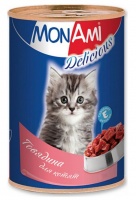 MonAmi консервы для котят с Говядиной 350 гр