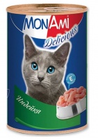 MonAmi консервы для кошек с Индейкой 350 гр