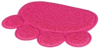 Trixie Litter Tray Mat ПВХ Коврик для кошачьего туалета в форме лапы, розовый