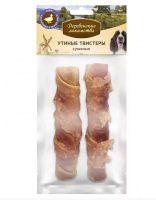 Деревенские лакомства для собак Утиные твистеры сушеные 90 гр