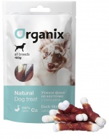 Organix Лакомство для собак «Утиное филе на косточке с кальцием» 100% мясо 100 гр