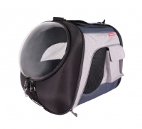 Ibiyaya Explorer Airline Transparent Pet Carrier Plus сумка-переноска, рюкзак для кошек и собак до 8 кг, синий с серым