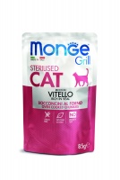 Monge Cat Grill Pouch Sterilized Vitello паучи для стерилизованных кошек итальянская телятина