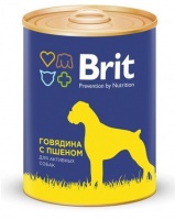 Brit Beef & Millet консервы для собак Говядина и пшено 850 гр