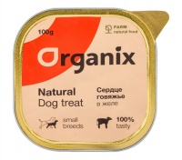 Organix Влажное лакомство для собак сердце говяжье в желе, измельченное. 100 гр