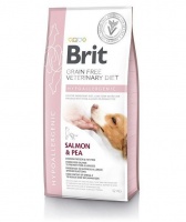Brit Veterinary Diet Dog Grain Free Hypoallergenic Salmon Pea беззерновая диета для собак с дерматологическими и желудочно-кишечными проблемами