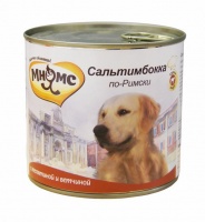 Мнямс консервы для собак Сальтимбокка по-Римски (телятина с ветчиной) 600 гр