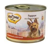 Мнямс консервы для собак Террин по-Версальски (телятина с ветчиной) 200 гр