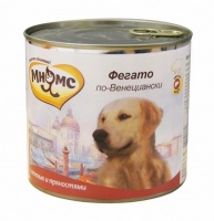 Мнямс консервы для собак Фегато по-Венециански (телячья печень с пряностями) 600 гр