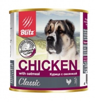 Blitz Dog Classic Chicken Oatmeal консервы для собак всех пород и возрастов с курицей и овсянкой