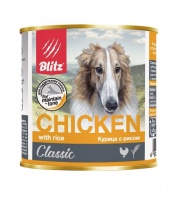 Blitz Dog Classic Chicken Rice консервы для собак всех пород и возрастов с курицей и рисом