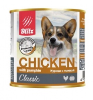 Blitz Dog Classic Chicken Pumpkin консервы для собак всех пород и возрастов с курицей и тыквой