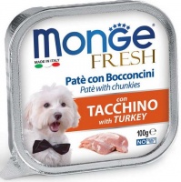 Monge Dog Fresh Line Pate and chunkies with turkey консервы для собак индейка