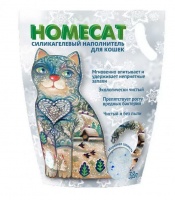 Homecat Силикагелевый наполнитель для кошачьего туалета с ароматом морозной свежести