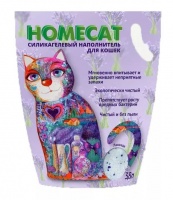 Homecat Силикагелевый наполнитель для кошачьего туалета с ароматом лаванды
