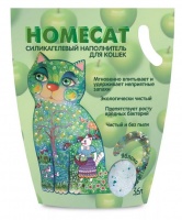 Homecat Силикагелевый наполнитель для кошачьего туалета с ароматом яблока