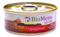 BioMenu Cat Kitten Beef Консервы для котят 95% - мяса мясной паштет с Говядиной