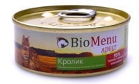 BioMenu Cat Adult Rabbit Консервы для кошек 95% - мяса мясной паштет с Кроликом