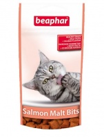 12621 Beaphar Salmon Malt Bits Подушечки для выведения шерсти из желудка у кошек
