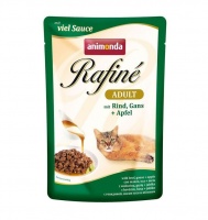 Animonda Rafine Adult Cat - Beef & Goose Plus Apple Паучи для кошек с говядиной, мясом гуся и яблоком