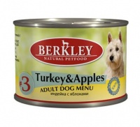Berkley Dog Menu Turkey Apples #3 Консервы для собак Индейка с яблоками