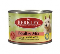 Berkley Dog Menu Poultry Mix #9 Консервы для собак рагу из Домашней птицы