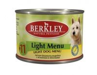 Berkley Dog Menu Light Menu #11 Консервы для собак лёгкое меню Индейка с ягненком и яблоками