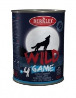 Berkley Dog Wild Game #4 беззерновые консервы для щенков и собак, Дичь с морковью, капустой и лесными ягодами