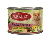 Berkley Cat Veal Berries #6 Консервы для кошек Телятина с лесными ягодами