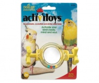JW Rattle Mirror Bird Toy Игрушка для птиц Вращающееся зеркальце погремушка, цвета в ассортименте