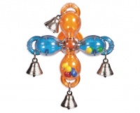 JW Quad -Pod Bird Toy Игрушка для птиц Мельница с колокольчиками, цвета в ассортименте