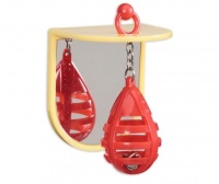 JW Punching Bag Bird Toy Игрушка для птиц Боксерская груша с зеркальцем, цвета в ассортименте