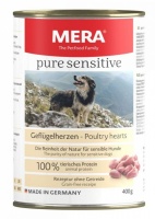 Mera Pure Sensitive Nassfutter Geflugelherzen (консервы для собак с куринными сердечками)