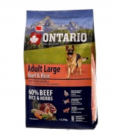 Ontario Dog Adult Large Beef Turkey низкозерновой корм для собак крупных пород с говядиной и рисом