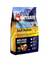 Ontario Dog Adult Medium 7 Fish Rice низкозерновой корм для собак средних пород с 7 видами рыбы и рисом