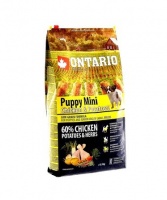 Ontario Dog Puppy Mini Chicken Potatoes низкозерновой корм для щенков мелких пород с курицей и картофелем