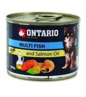 Ontario Dog Adult Grain Free Multi Fish Salmon Oil беззерновые консервы для собак, рыбное ассорти