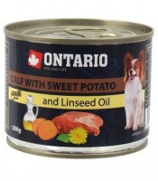 Ontario Dog Adult Grain Free Calf Sweetpotato linseed Oil беззерновые консервы для собак, телятина и батат