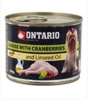Ontario Dog Adult Grain Free Goose Cranberries linseed Oil беззерновые консервы для собак, гусь и клюква