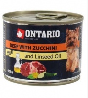 Ontario Dog Adult Grain FreeBeef Zuchini linseed Oil беззерновые консервы для собак, говядина и цуккини