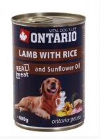 Ontario Dog Adult Lamb Rice Sunflower Oil консервы для собак, ягненок и рис