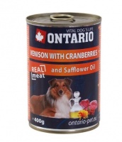 Ontario Dog Adult Venison Cranberries Safflower Oil консервы для собак, оленина и клюква