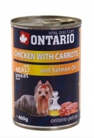 Ontario Dog Adult Chicken Carrots Salmon Oil консервы для собак, курица и морковь